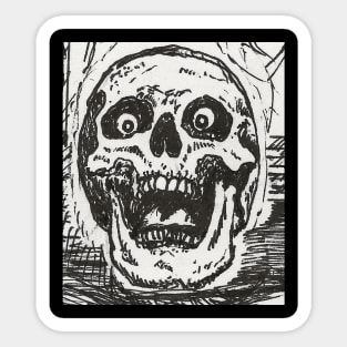 Screaming Skull Sticker